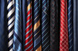 Geschäft für bunte Krawatten mit Regalen