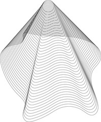 Dynamic circle fluid forms made of line