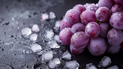 Wall Mural - Grapes are small, juicy fruits typically found in clusters. They come in various colors like green, red, or purple, and offer a sweet burst of flavor.
