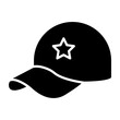Cricket Cap glyph icon