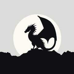 Wall Mural - Dragon | Minimalist and Simple