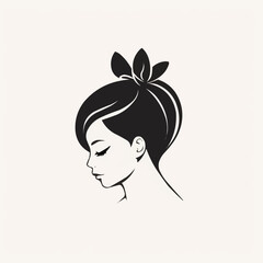 Wall Mural - Bun | Minimalist and Simple Line White background - Vector illustration