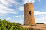 Fototapeta Miasta - photo of the tower in Torre del Serral dels Falcons, Mallorca, Spain