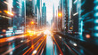 © Jioo7 - Motion blur of high speed traffic in the city at night time