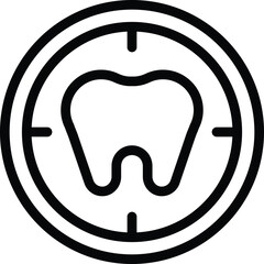 Sticker - Oral medicine icon outline vector. Stomatology healthcare. Teeth health and hygiene
