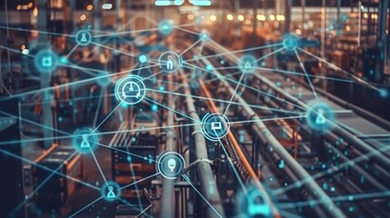 Fototapete - Automated and data-driven manufacturing technologies.......
