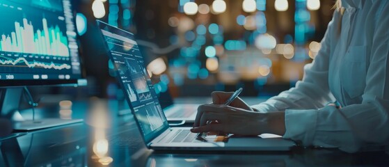 Leinwandbilder - The CEO and Chief Executive of a company are discussing business growth, analyzing data, and planning a strategy for revenue growth and market disruption.