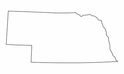 Wall Mural - Nebraska State map outline