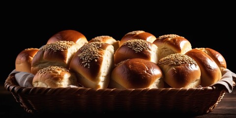 Wall Mural - bread in basket