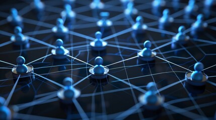 Wall Mural - concept of internet social network communication. generative ai