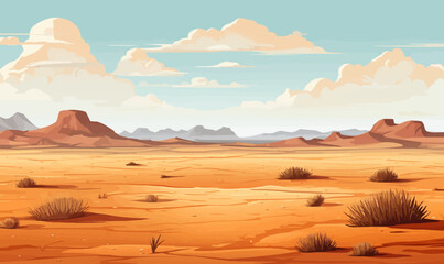 Wall Mural - desert landscape asset vector flat minimalistic isolated vector style illustration