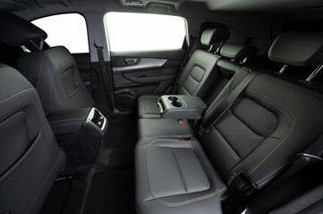 Wall Mural - Clean perforated leather rear car seats