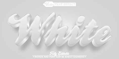 Sticker - Elegant White Vector Editable Text Effect Template