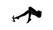 © OMIA - female legs, black isolated silhouette