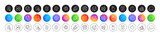 Fototapeta  - Yoga, Messenger and Voting ballot line icons. Round icon gradient buttons. Pack of Internet pay, Victory hand, Iceberg icon. Approved checklist, Seo timer, Vitamin u pictogram. Vector