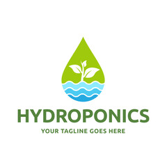 Poster - hydroponics logo vector illustration design isolated on white background