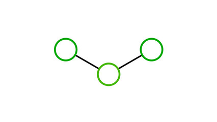 Wall Mural - magnesium chloride molecule, structural chemical formula, ball-and-stick model, isolated image inorganic compound