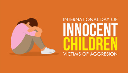 international day of innocent children victims of aggression vector illustration design