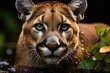 Puma in the jungle, symbol of conservation., generative IA