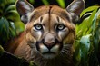Puma in the jungle, symbol of conservation., generative IA