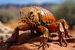Scorpion in a deserted environment, defensive posture., generative IA