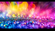 Festive Bokeh Lights, Bright and Colorful Abstract Holiday Background