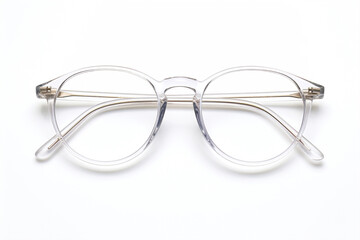 glasses on white background