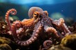 Camouflaged octopus perfectly in the marine nature., generative IA