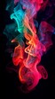 3D spectral figures smoke of vibrant hues foreboding night macro lens  photographic style, illustrations