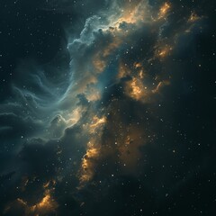 Wall Mural - ai generated illustration of a stunning cosmic vista with an array of dazzling stars and celestial b