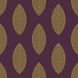 Seamless pattern with golden leaves