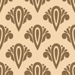 Seamless Arabic pattern with floral ornament. Half drop repeat
