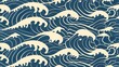 japanese wave seamless pattern