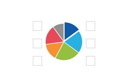 Wall Mural - Pie Chart infographic presentation layout fully editable.