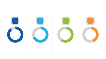 Wall Mural - Pie Chart infographic presentation layout fully editable.