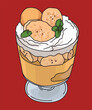 Banana Pudding Cream Cup In A Glass