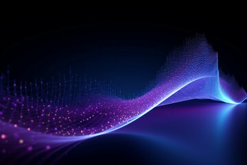 Wall Mural - futuristic infographic with 3d wave points