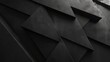 Artistic geometric shapes on dark textured surface. Close-up of modern panel depth in abstract design. Intricate black panel array with a contemporary feel.