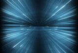 Fototapeta Do przedpokoju - Futuristic tech lines converge, symbolizing the precision and efficiency of parallel computing in this abstract blue-themed background.