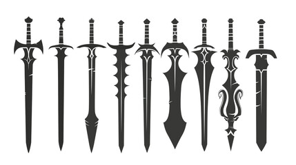 set of swords isolated