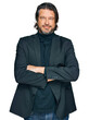 © Krakenimages.com - Middle age handsome man wearing business clothes happy face smiling with crossed arms looking at the camera. positive person.