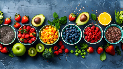 Poster - vegetables on a wooden table