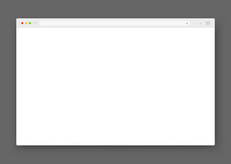 Wall Mural - the design of the web browser window in white on a dark gray background. an empty website layout wit