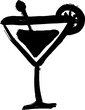 Dry Brush Cocktail Grunge Icon