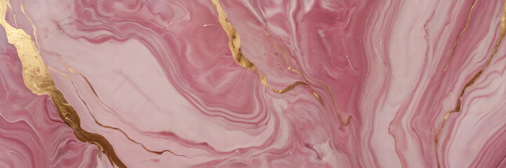 Wall Mural - pink background texture pattern marble gold