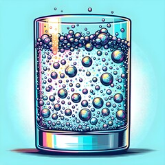 Canvas Print - glass of water on a white