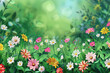 Frühling Hintergrund mit Frühlingsblumen und Textfreiraum