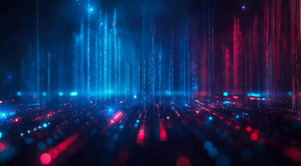 Abstract computer coding with glow light