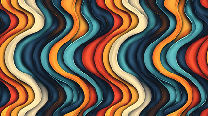 Poster - Seamless Pattern with Twisted Lines