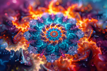 Wall Mural - abstract kaleidoscope effect background